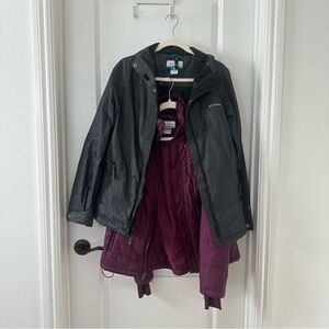 Columbia Purple and Gray Ski Jacket for Winter Sports